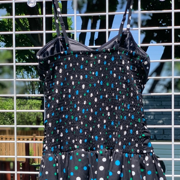 Spaghetti strap polka dot mini dress - Picture 3 of 5
